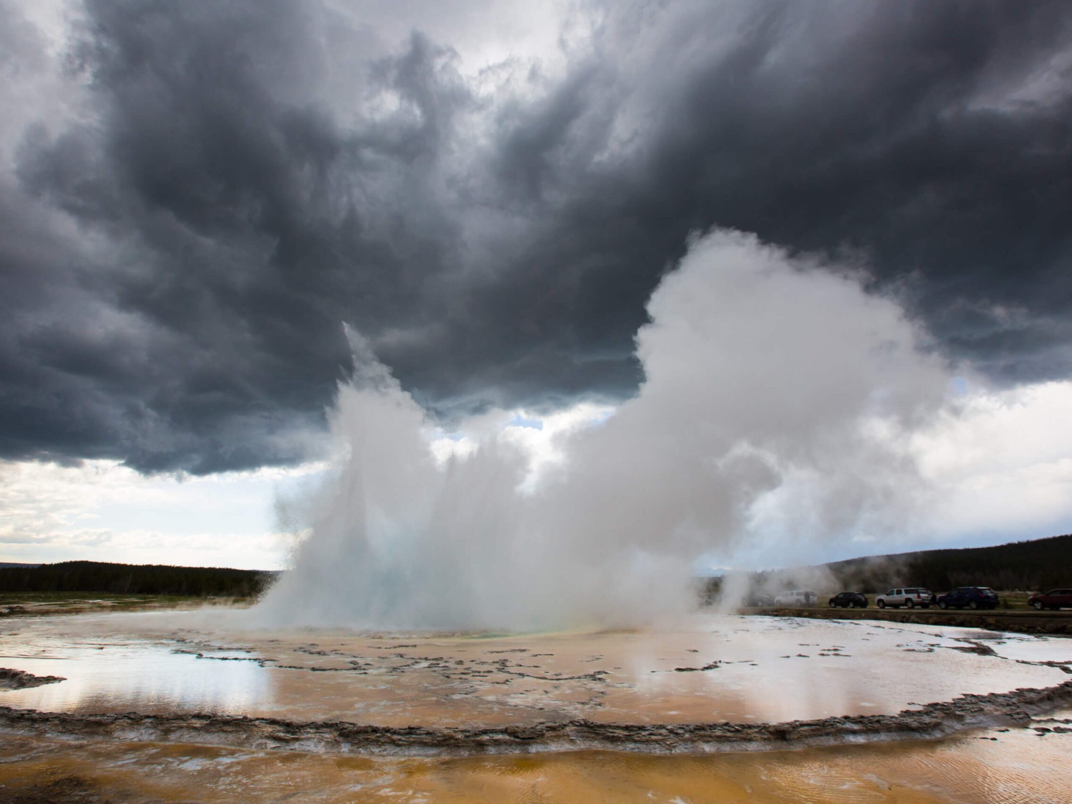 smoke coming from the clouds