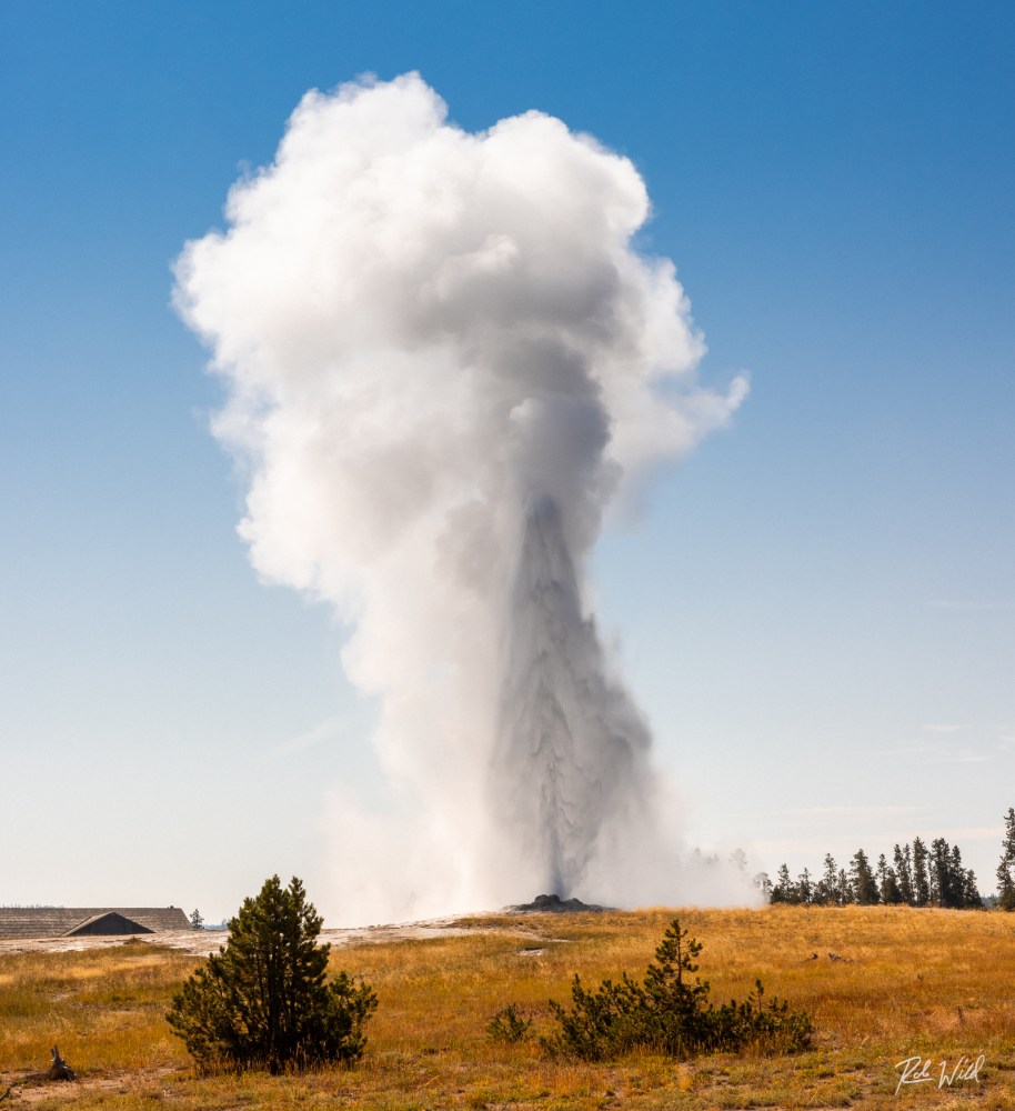Old Faithful in eruption 