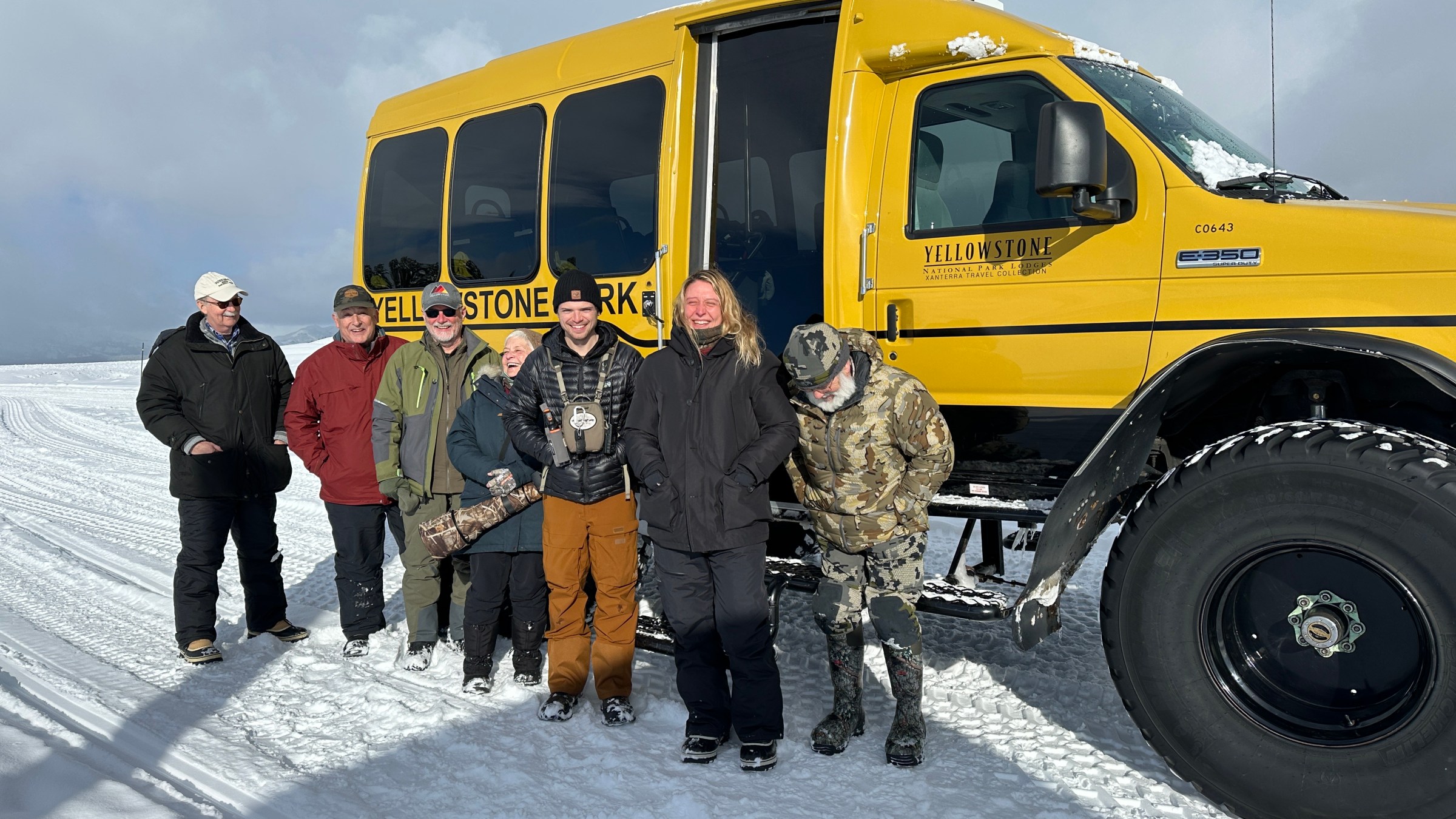 Day five together, It was time to explore Yellowstone in the most unique and exclusive way possible: via a privately-chartered snowcoach. Photo by Evan Watts